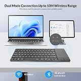 Rii K22S Wireless Keyboard with Trackpad BT 5.0 2.4G USB Receiver Metal Frame view 3