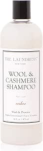 The Laundress New York - Wool &amp; Cashmere Shampoo, Allergen-Free, Adds Scent &amp; Removes Odor, Scented, 32 washes, White, Cedar, 16 Oz