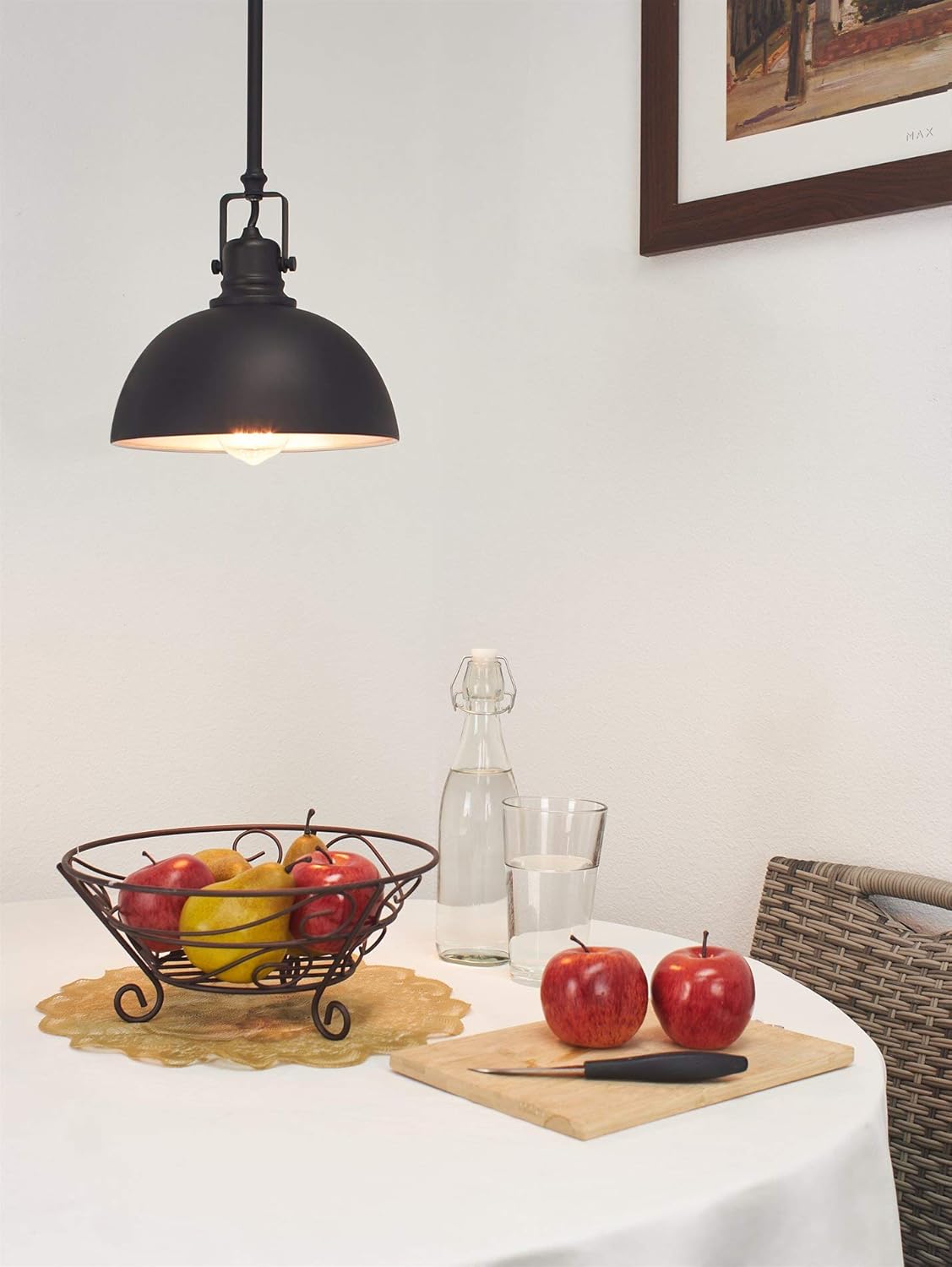 Kira Home Belle 9" Contemporary Industrial 1-Light Pendant Light, Adjustable Length + Shade Swivel Joint, Oil-Rubbed Bronze Finish - - 