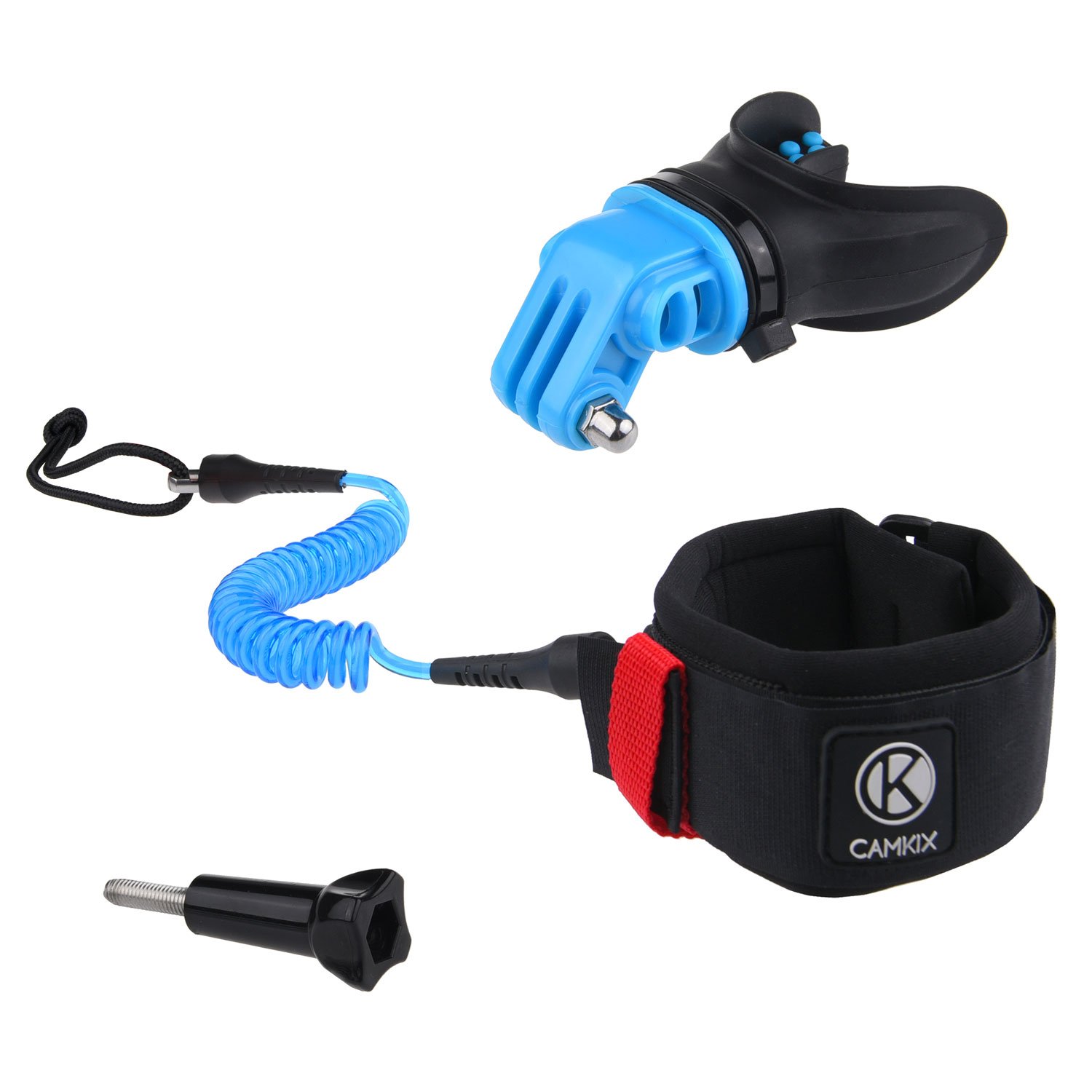 CAMKIX Surf Mouthpiece and Arm Strap Compatible with All GoPro Hero Cameras and Other Cameras with Support Compatible – Hands Free for Water Action Sports