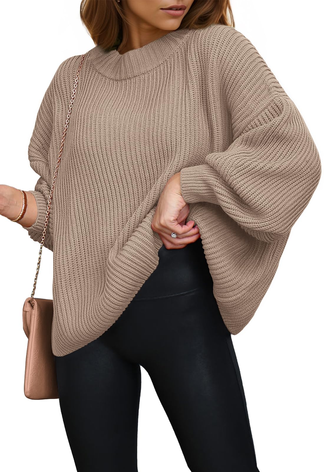 Photo 1 of ***used***smell bad***PRETTYGARDEN Women's Fashion Sweater Long Sleeve Casual Ribbed Knit Winter Pullover Chunky Fall Sweaters for Women 2025 (Camel, X-Large)
