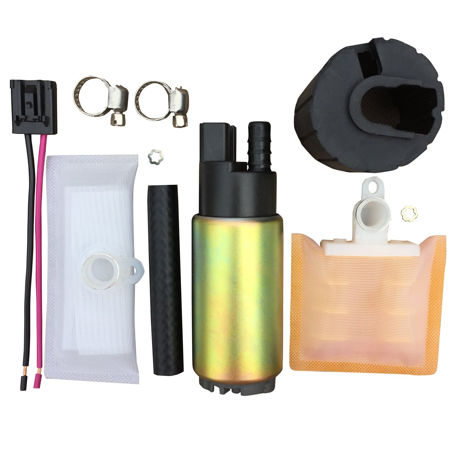 New Electric Fuel Pump & Strainer With Installation Kit E2157