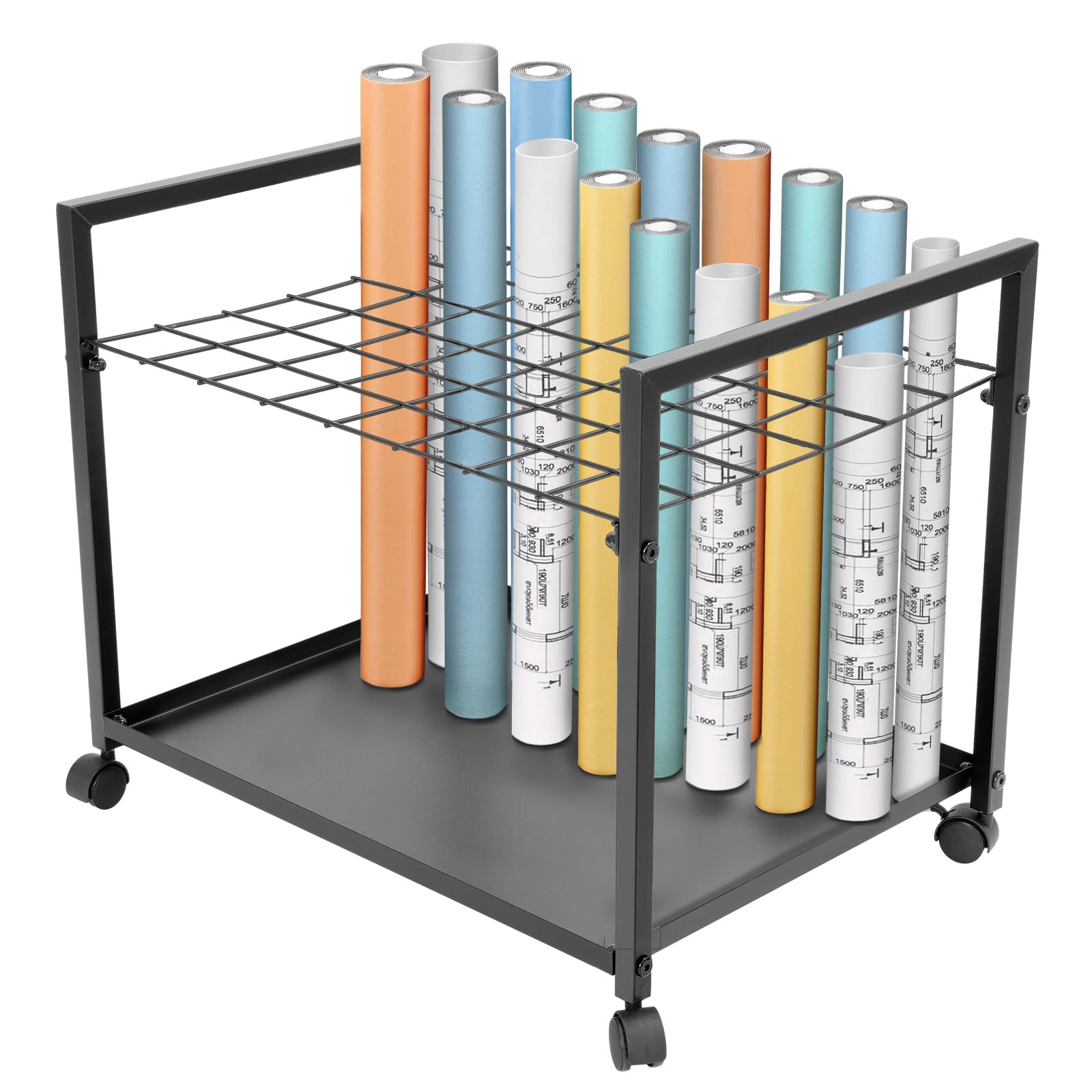 Gelacie Blueprint Storage Rack 48 Slots Portable