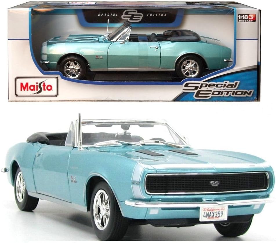 1967 Chevrolet Camaro RS/SS 396 Red 1/18 Diecast Model Car By Maisto Blue