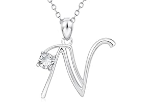 YFN Initial Necklace 925 Sterling Silver Letters 26 Alphabet Pendant Necklace