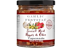 Garlic Festival Foods Sweet Red Pepper & Olive Tapenade 9oz.