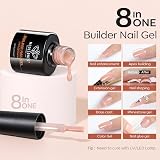 Modelones Builder Gel 6 Colors 8-in-One Pink Red Nude Gel for Nails view 2