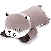 Valentine‘s Day Gift 30'' Giant Otter Plush Stuffed Animal- Otter Plush Pillow Plushies, Large Sleeping Body Pillow Plush Toy, Cute Hugging Stuffed Animal, Birthday Gifts for Kids Girls Boys