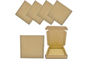 Small Cardboard Boxes Double Wall 4 x 4 x 0.8 inches Mini Mailing Box Perfect for Storing and Shipping 20 Pack