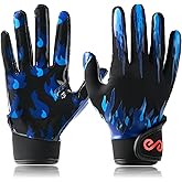 Syltra Youth Football Gloves Kids with Ultra Sticky Palm Flag Receiver Gloves