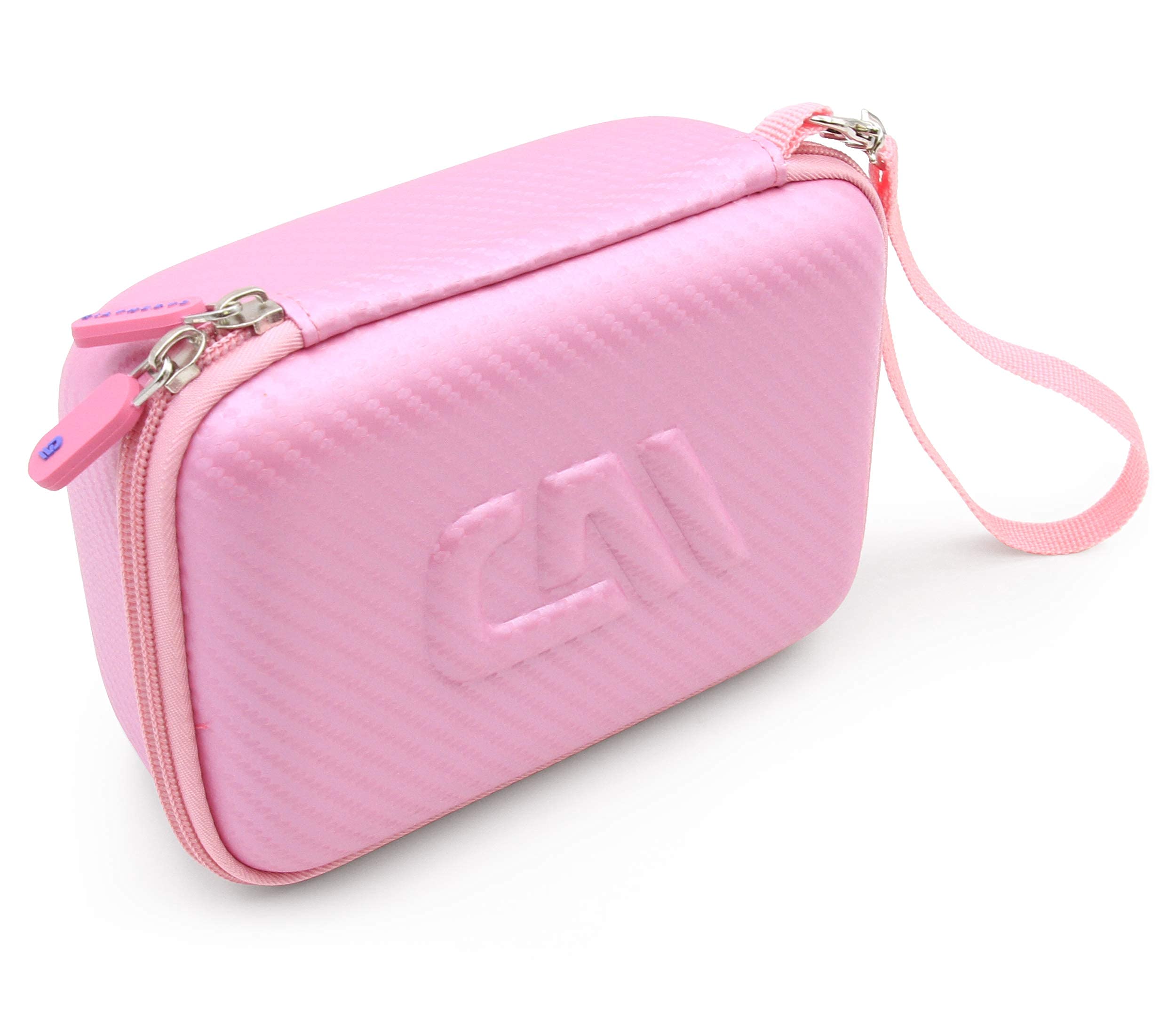 CASEMATIX Pink Travel Case Bag Compatible with Asthma Inhaler, Masks, Spacer - Case Only