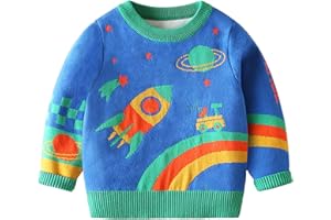 Mud Kingdom Little Boys Sweater Cute Pattern Crewneck Casual