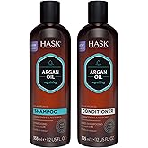 HASK Argan Oil Repairing Shampoo and Conditioner Set for all hair types, color safe, gluten-free, sulfate-free, paraben-free