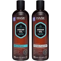 HASK Argan Oil Repairing Shampoo and Conditioner Set for all hair types, color safe, gluten-free, sulfate-free, paraben-free
