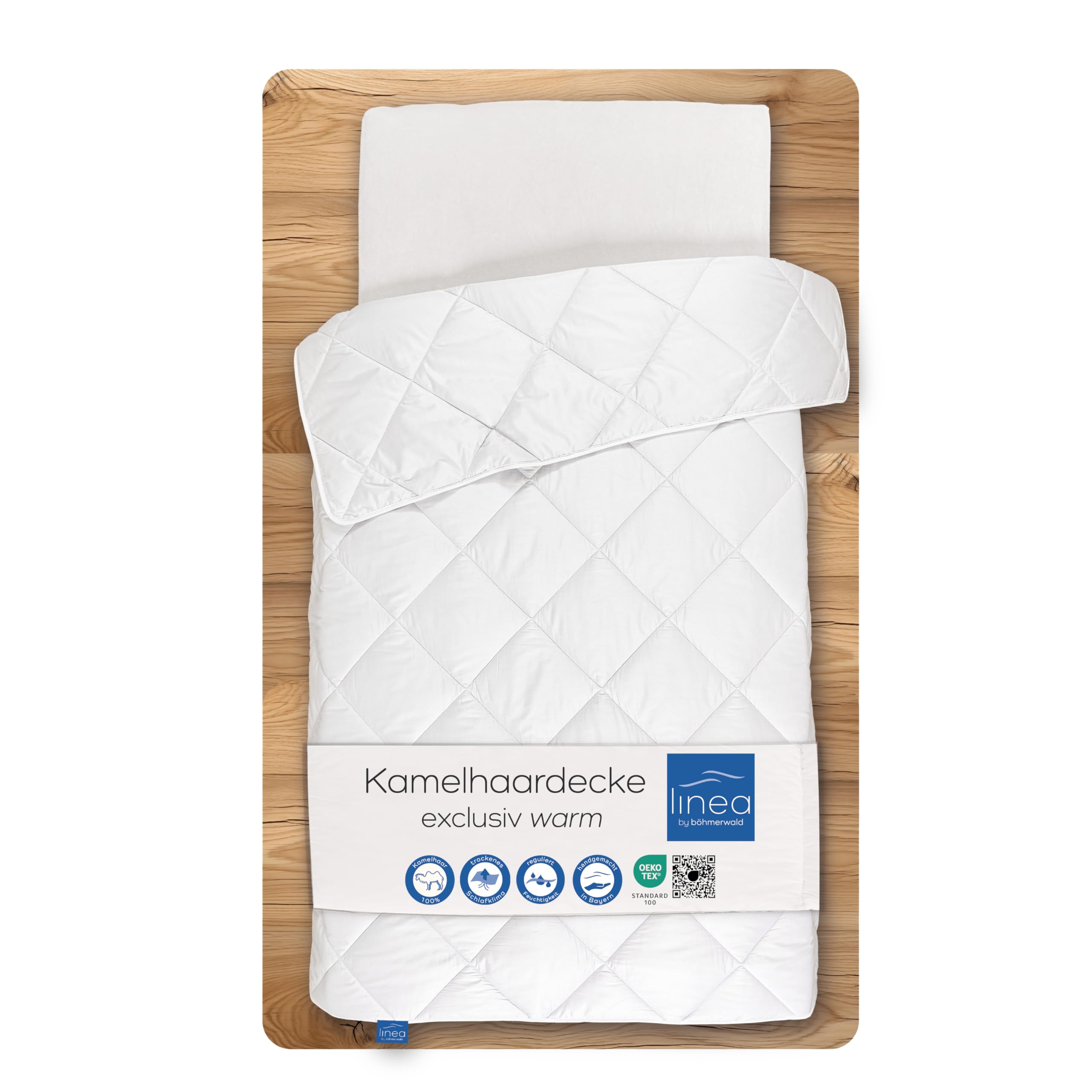 LINEA by böhmerwald Exclusive Camel Hair Blanket, Warm, 135 x 200 cm, 100% Camel Hair Suitable for Allergy Sufferers, Self-Cleaning, Not Machine Washable, Made in Germany