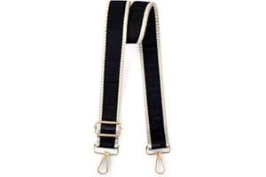 OTCO Purse Straps Replacement Crossbody Straps for Purses,Black Wide Shoulder Strap for Bags,Guitar Straps for Handbags,Nylon Backpack Replacement Straps Luggage Straps for Women