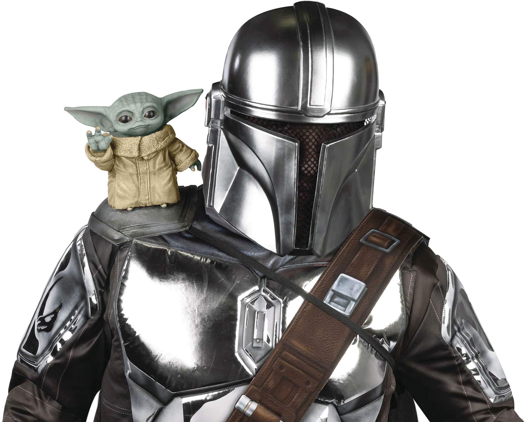 Rubies 202212NS Baby Yoda Doll Shoulder Accessory Star Wars, Men, Women, Boys Girls, Multicolour, One Size Halloween