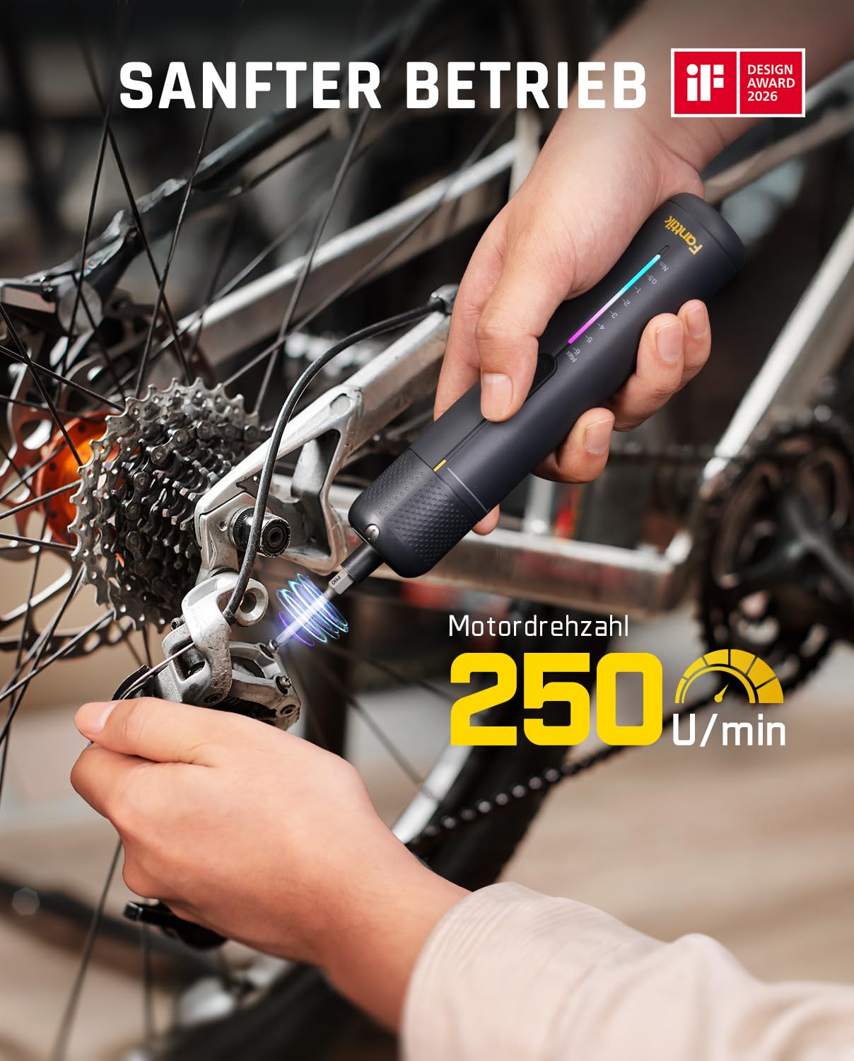 Fanttik S2 Pro 3,7V Elektroschrauber, Akku-Schrauberset, 7 Drehmoment (0,5 bis 6 Nm), 20 magnetische Bits, 1/4-Zoll-Sechskant-Aufnahme mit 90°-Adapter, geeignet für Möbel und Haushaltsreparaturen 3