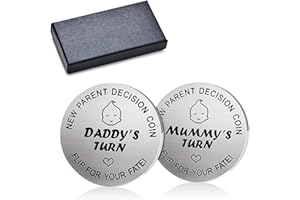 New Parents Decision Coin, Unique for First Time Mummy & Daddy, Newborn Pregnancy Gift for Christmas, Mothers Fathers Day, Bi