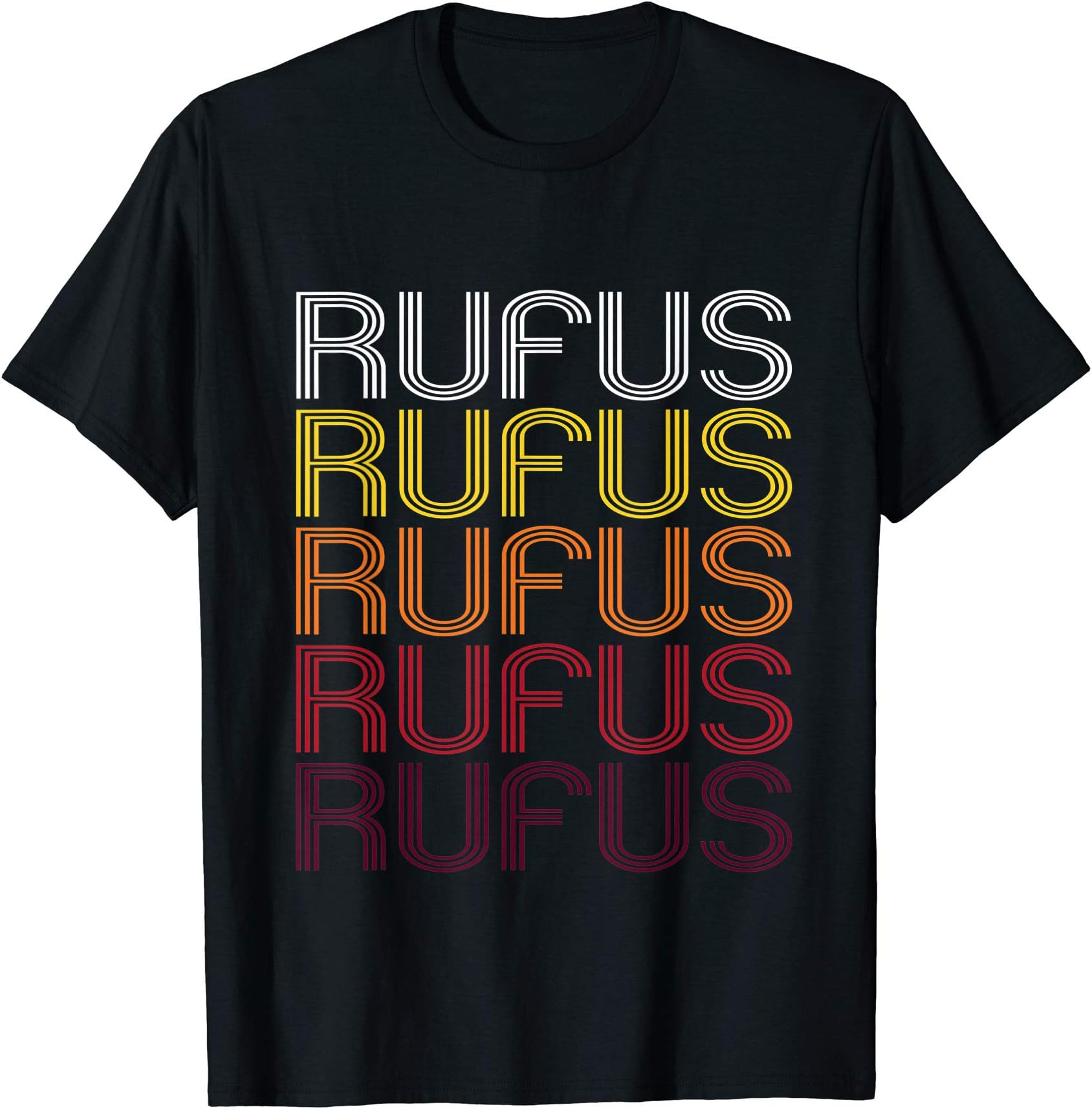 Ann Arbor T-shirt Co.Rufus Retro Wordmark Pattern - Vintage Style T-shirt T-ShirtOEKO-TEX STANDARD 100