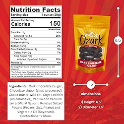 OZARK NUT ROASTERS, Dark Chocolate Pecans, Flavored