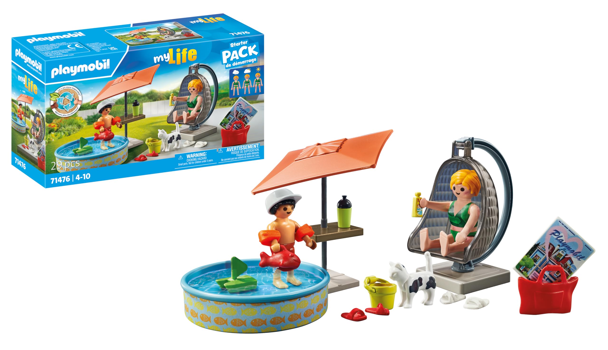 Playmobil 71476 My Life: Splashing Fun in the Garden Starter Pack, gifting toy and fun imaginative role-play, playsets suitable for children ages 4+