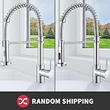 Cobbe Kitchen Tap Brushed Nickel Pull Down Sprayer 2 Modes High Arc 360° view 8
