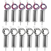 XIITIA 12pcs 716/7x16mm Motor 19000KV Insane Tiny Whoop Drone Frame Brushed Motors 6CW 6CCW Coreless Motor with JST-1.25 Connector for Model Aircraft/UAV/Quadcopter/Toy Aircraft, etc