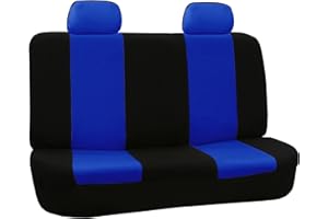 FH Group Car Seat Cover Rear Seat Cover for Back Seat Cloth - Universal Fit for Cars with Solid Bench, Blue Car Seat Protector for Dogs and Kids, Car Interior Accessories for SUV, Sedan, and Van