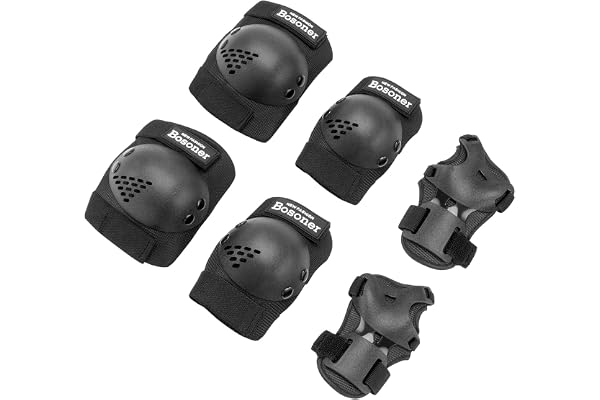 BOSONER Kids/Youth Knee Pad Elbow Pads for Roller Skates Cycling BMX Bike Skateboard Inline Rollerblading, Skating Skatings S