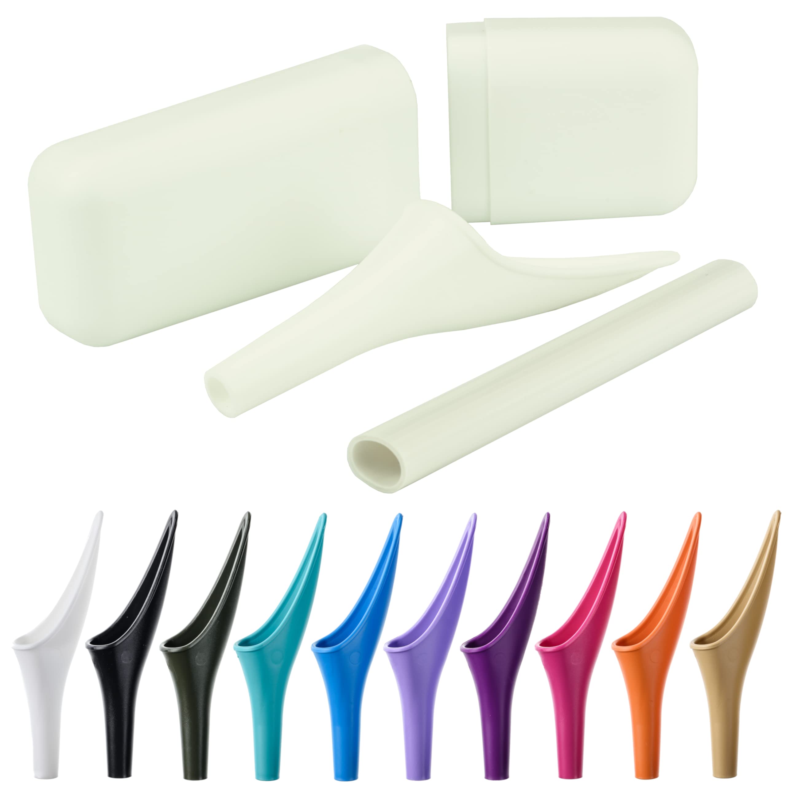 SHEWEE Extreme Female Urinal. Made in the UK. Reusable and Portable Urination Device. Festival, Camping, Car and Hiking Essentials For Women. Includes Travel Case and Extension Pipe – White