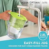 Aqua Optima Oria Water Filter Jug 2.8L with 9 Evolve+ Cartridges Green view 3