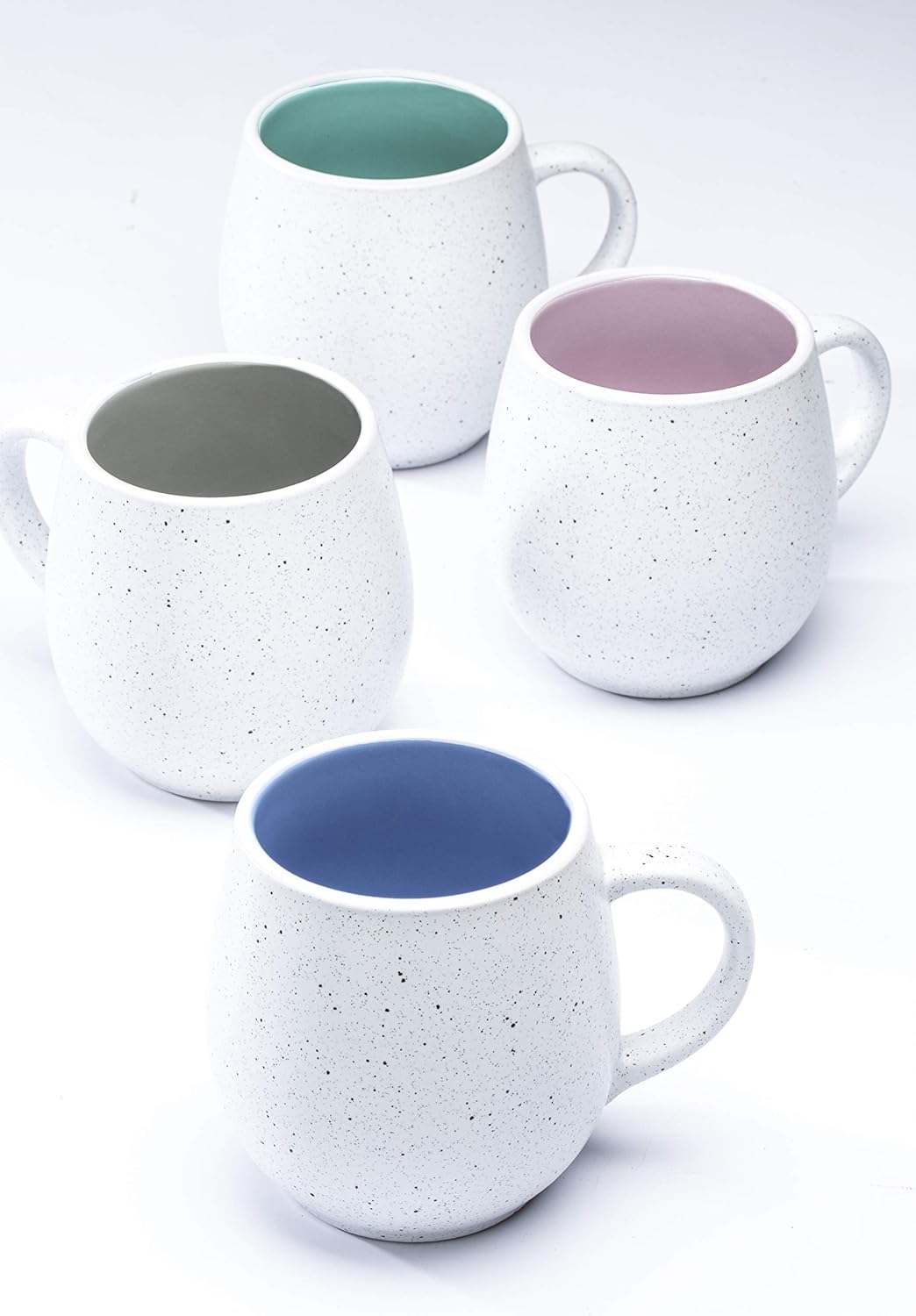 Waterside Fine China 4 Piece Speckled Hug Mug Set Amazon.co.uk