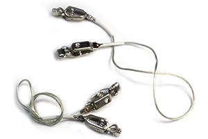 LEONARK Fencing Epee Saber Foil Body Cord Mask Cord Fencing Wire Clamp Clip- Two-Pin Plug/Three-Pin Plug Clear Wire (Set of 2)