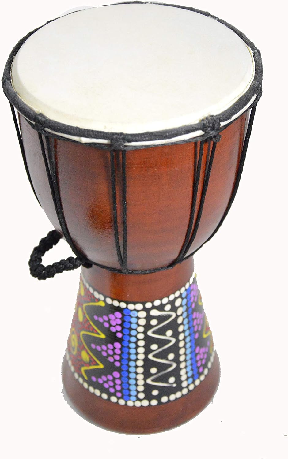 CLEARANCE 12" DJEMBE DRUM BONGO HAND CARVED AFRICAN ABORIGINAL ART DESIGN