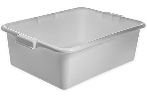 Carlisle FoodService Products N4401102 Comfort Curve™ Ergonomic Wash Basin Tote Box, 7" Deep, White