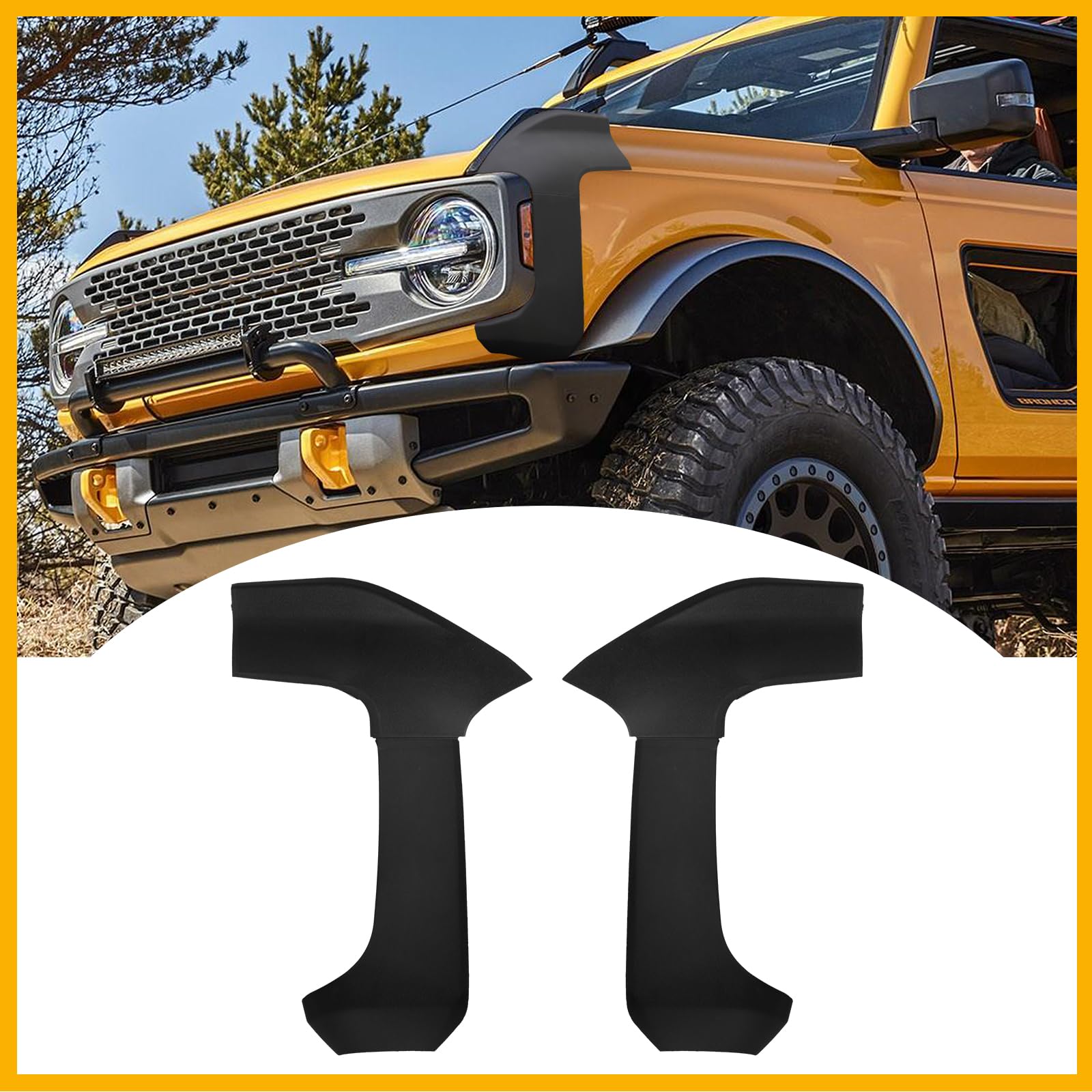 Photo 1 of LitMiRaCle Front Corner Edge Protector Ford Bronco Accessory, 2-PCS Anti Scratch Front Corner Guards Protector, Front Corner Guards Trim Cover Compatible for Ford Bronco 2021 2022 2023 2/4 Doors