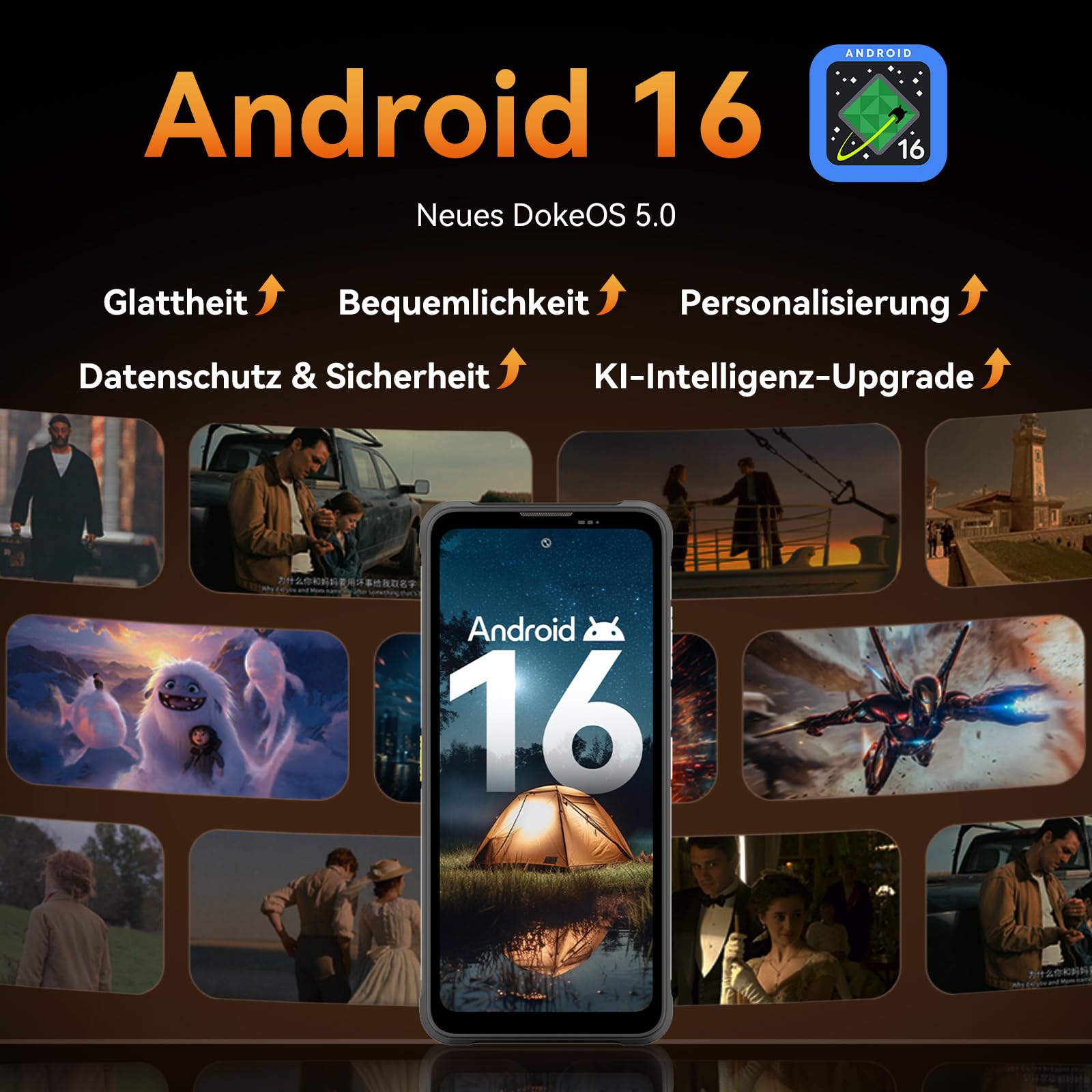 Blackview Fort 5 Outdoor Smartphone, 108MP+50MP+13MP Nachtsicht, 248g/10.7mm Ultra-Thin Android 16 Outdoor Handy Ohne Vertrag, 36GB+256GB/2TB Baustellenhandy, 6.78'' 120Hz, MTKG100, IP69K/ NFC/700Nits 7