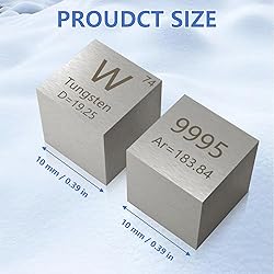 Tungsten Cube 99.95% Element Cube Pure 10mm Density