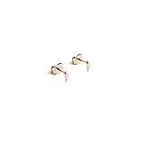 HONEYCAT Tiny Tusk Fang Bar Stud Earrings in 18k