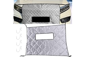 Car Winter Front Grill Cover, 100x70cm, Snowproof Car Cover for Winter, Thick Windshield Protector, for Vehicle SUV RV Truck 