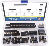 GLARKS 80Pcs 2.54mm Double Row Female Pin Header Socket Strip Assortment Kit view 1