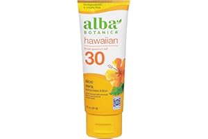 Alba Botanica Hawaiian Sunscreen Lotion, SPF 30, Aloe Vera, 3 Oz