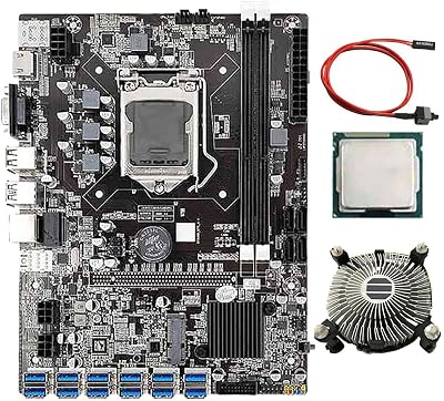 Nicfaky B75 BTC Mining Motherboard G530/G630 CPU Fan 12 USB3.0 PCIE LGA1155