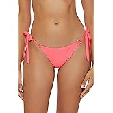 BECCA Modern Edge Tie Side Bikini Bottom, Cheeky Coverage, Swimwear Separates for Women