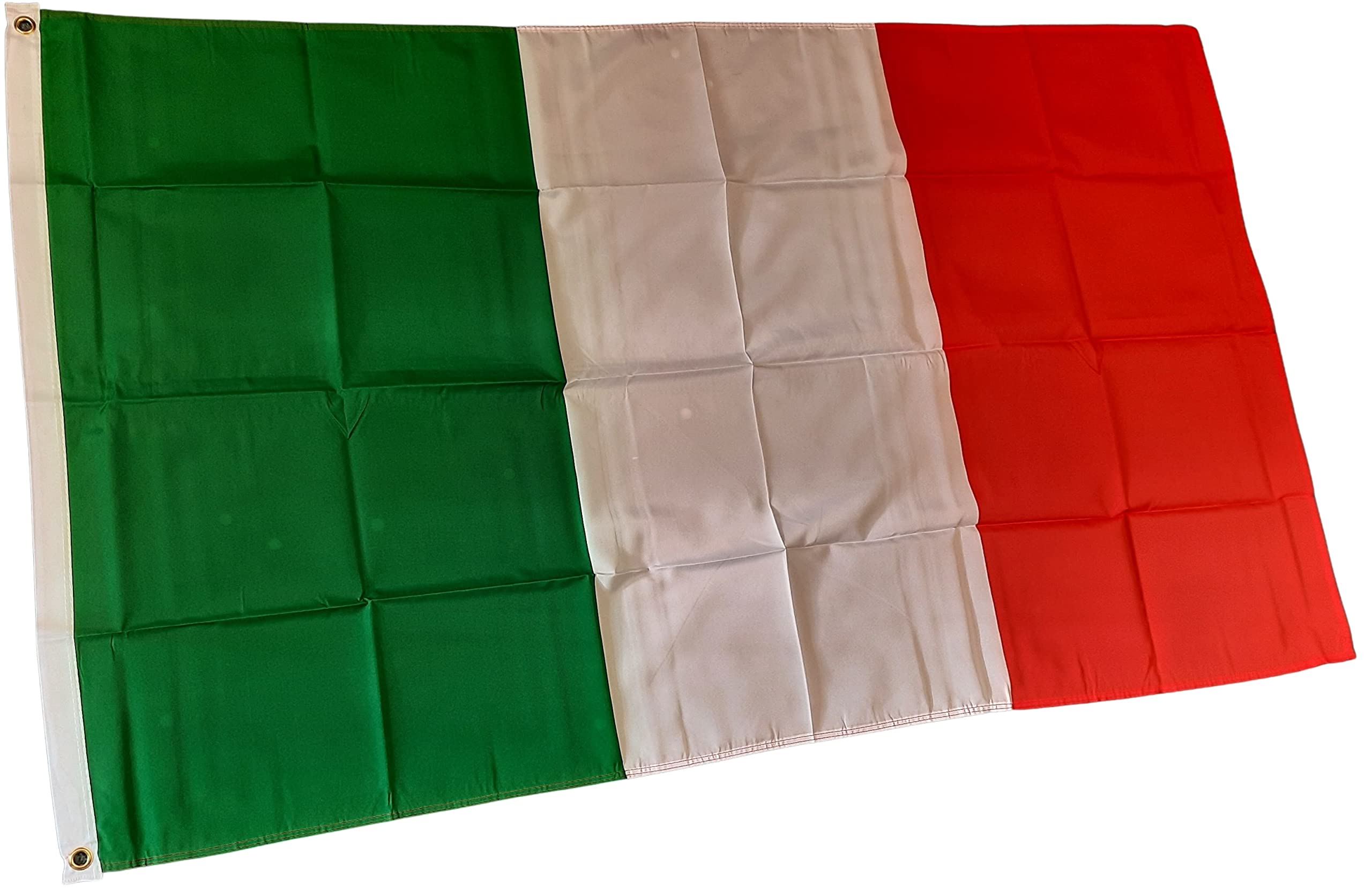 NWFlags Italy Flag 5ft x 3ft 75d Premium Polyester Suitable For Flagpoles | Strong Polyester 5x3 foot material large Italian flag with 2 metal Eyelets
