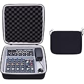 XANAD Hard Case for Mackie Mix5 / Behringer Xenyx 802S / YAMAHA MG06 MG06X / AG03MK2 Compact Streaming Mixer - with Small Storage Bag