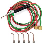 AeKeatDa Mini Gas Little Torch Soldering Welding Gun Kit With 5 Tips fit for Hoses Jewelry Repair And Construction, Hobbyists, Crafts