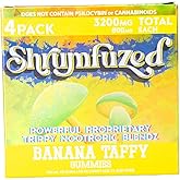 Shrumfuzed Proprietary Nootropic Gummy 3200mg - Lion's Mane, Reishi, Chaga, and Cordycep Nootropic Tripee Mushroom Blend (4, Banana Taffy)