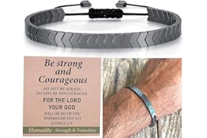 THEMEROL Christmas Gifts for Boys/Men/Teens/Women-Strength/Protection-Natural Hematite Arrow Bracelet-Unisex Style/Adjustable/Handmade Gifts